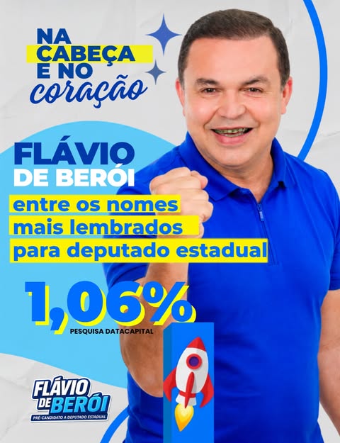 Flávio de Berói se torna pré-candidato a deputado estadual
